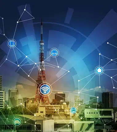 Représentation de l'IOT et de la connexion entre les choses